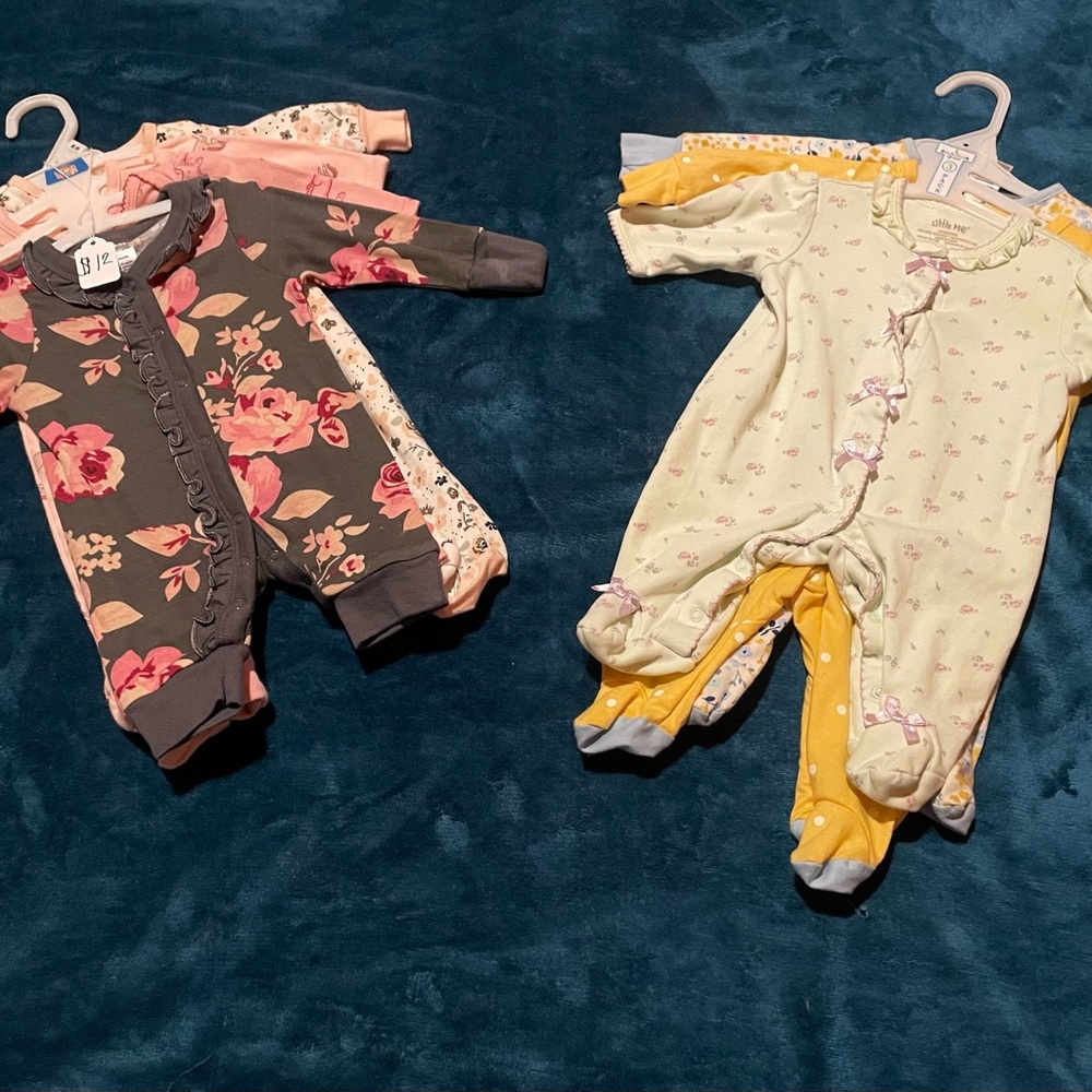 Floral and Polka Dot Kids One Piece Set